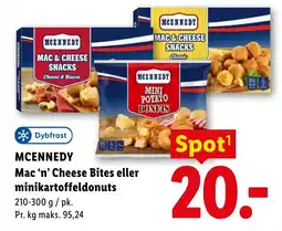 Lidl MCENNEDY Mac'n' Cheese Bites eller minikartoffeldonuts tilbud