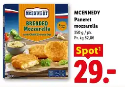 Lidl MCENNEDY Paneret mozzarella tilbud