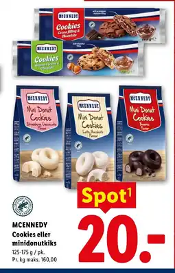 Lidl MCENNEDY Cookies eller minidonutkiks tilbud