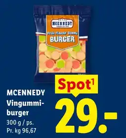 Lidl MCENNEDY Vingummi- burger tilbud