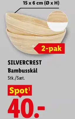 Lidl SILVERCREST Bambusskål tilbud