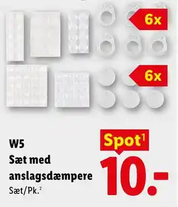Lidl W5 Sæt med anslagsdæmpere tilbud