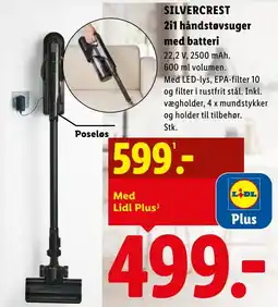 Lidl SILVERCREST 2i1 håndstøvsuger med batteri tilbud