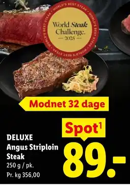 Lidl DELUXE Angus Striploin Steak tilbud