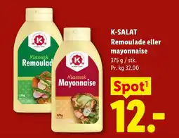 Lidl K-SALAT Remoulade eller mayonnaise tilbud