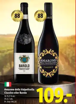 Lidl Amarone della Valpolicella Classico eller Barolo tilbud