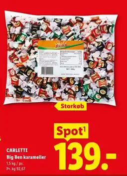 Lidl CARLETTI Big Ben karameller tilbud