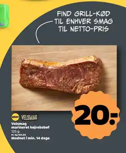 Netto VELSMAG Marineret højrebsbøf tilbud
