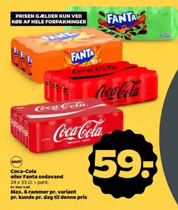 Netto Coca-cola eller fanta sodavand tilbud