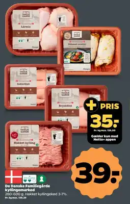 Netto DE DANSKE Familiegårde kyllingemarked tilbud