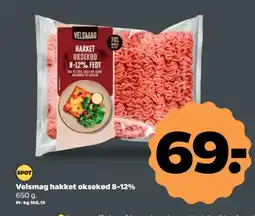 Netto VELSMAG Hakket oksekød 8-12% tilbud