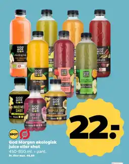 Netto GOR MORGEN Økologisk juice eller shot tilbud