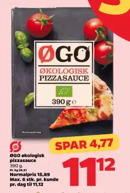 Netto ØGO Økologisk pizzasauce tilbud