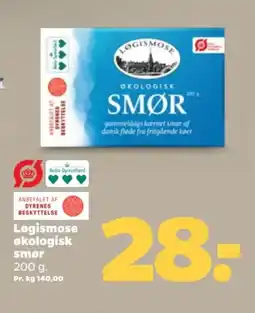 Netto LØGISMOSE Økologisk smør tilbud
