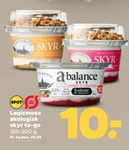 Netto LØGISMOSE Økologisk skyr to-go tilbud