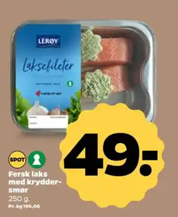 Netto Fersk laks med krydder- smør tilbud