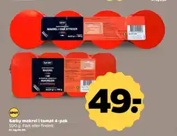 Netto SÆBY Makrel i tomat 4-pak tilbud