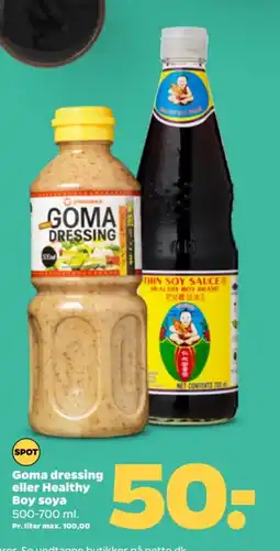 Netto Goma dressing eller healthy boy soya tilbud