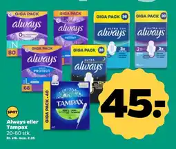 Netto Always eller tampax tilbud
