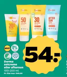 Netto DERMA Solcreme eller aftersun tilbud