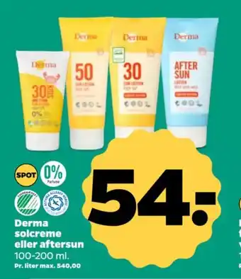 DERMA Solcreme eller aftersun
