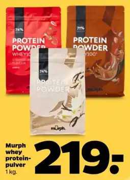 Netto MURPH Whey protein-pulver tilbud