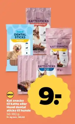 Netto Kat snacks til katte eller hund dental sticks til hunde tilbud