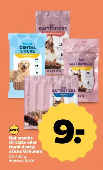 Netto Kat snacks til katte eller hund dental sticks til hunde tilbud