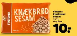 Netto FINTON'S Knækbrød sesam tilbud