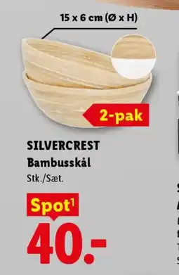 Lidl SILVERCREST Bambusskål tilbud
