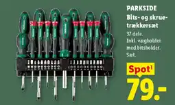 Lidl PARKSIDE Bits- og skrue- trækkersæt tilbud