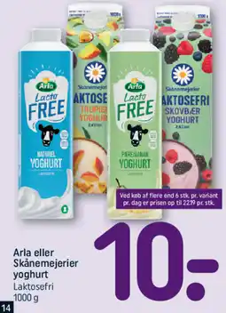 REMA 1000 Arla eller Skånemejerier yoghurt tilbud