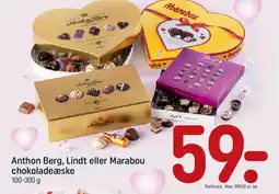 REMA 1000 Anthon Berg, Lindt eller Marabou chokoladeæske tilbud