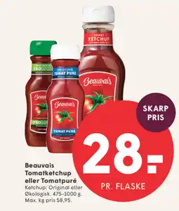 SPAR Beauvais Tomatketchup eller Tomatpuré tilbud