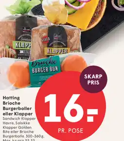 SPAR Hatting Brioche Burgerboller eller Klapper tilbud