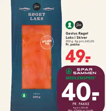 Gestus Røget Laks i Skiver