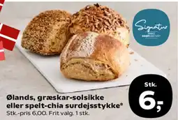 SuperBrugsen Ølands, græskar-solsikke eller spelt-chia surdejsstykke tilbud