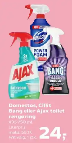SuperBrugsen Domestos / Cillit Bang / Ajax toilet rengøring tilbud