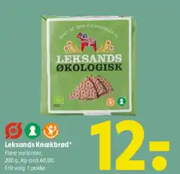 Coop 365 Leksands Økologisk knækbrød tilbud