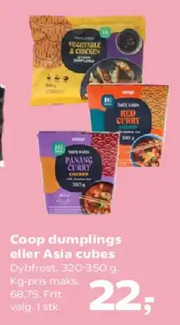 SuperBrugsen Coop dumplings eller Asia cubes tilbud