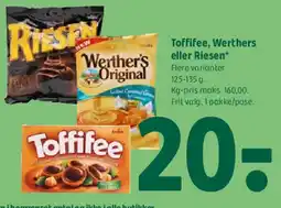Coop 365 Toffifee / Werther's / Riesen tilbud