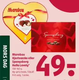 Coop 365 Marabou Hjerteæske eller Spangsberg Hello Lovely tilbud