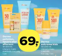 SuperBrugsen Derma solcreme / after sun / lipcare tilbud