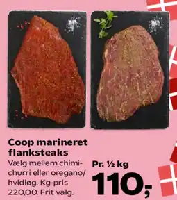 SuperBrugsen Coop marineret flanksteaks tilbud