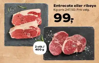 SuperBrugsen Entrecote eller ribeye tilbud