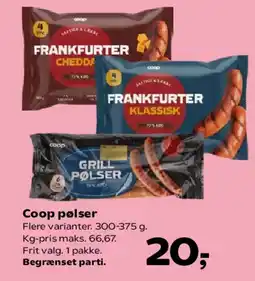 SuperBrugsen Coop pølser tilbud