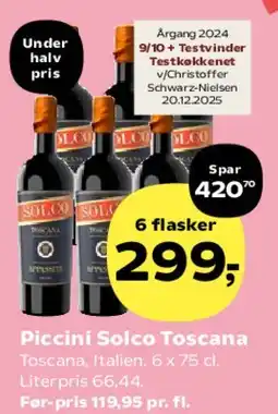 SuperBrugsen Piccini Solco Toscana (6 flasker) tilbud