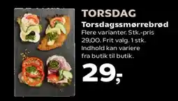 SuperBrugsen Torsdagssmørrebrød tilbud