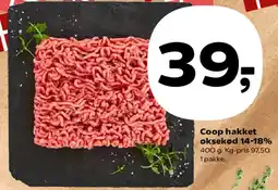 SuperBrugsen Coop hakket oksekød 14-18% tilbud
