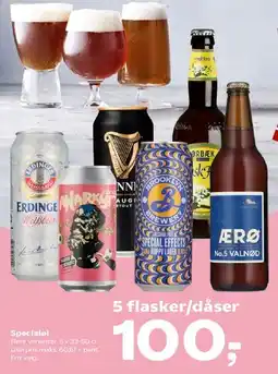 SuperBrugsen Specialøl — 5 flasker/dåser tilbud